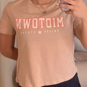 Divided Tan Short Sleeve Tee